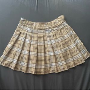 Forever 21 Women’s Pleated Brown/Tan Skirt